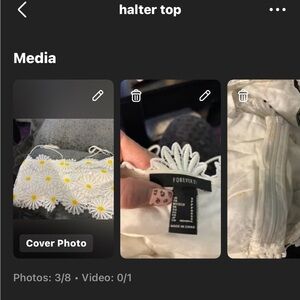 Forever 21 White Floral Lace Top